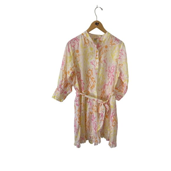 ModaPosa Women's Alcee 3/4 Sleeve Puff Sleeve Mini Dress With Belt - Small - Picture 1 of 16